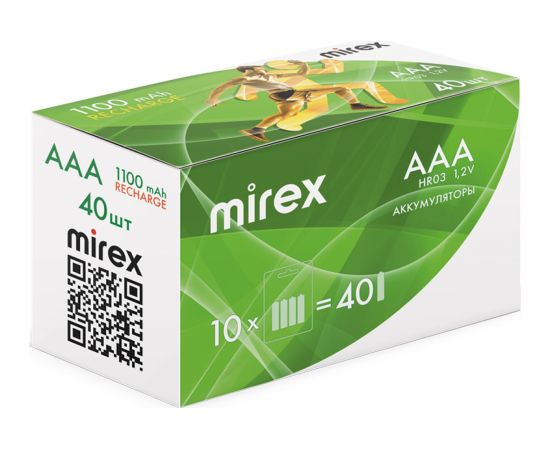 Аккумулятор Mirex Ni-MH HR03 / AAA 1100mAh 1,2V 4 шт блистер 23702-HR03-11-E4 – изображение 4