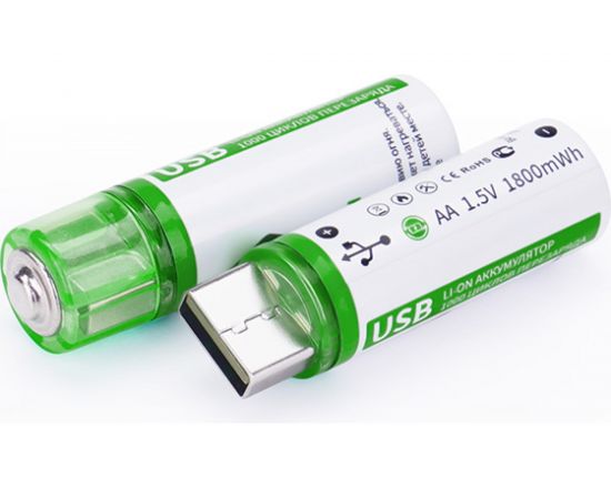 Аккумулятор РУБИН LI-ION, размер АА, 1,5 В, 1800mWh, USB Magnetic, 4 штуки/упаковка РЭ-АА1800 – изображение 4