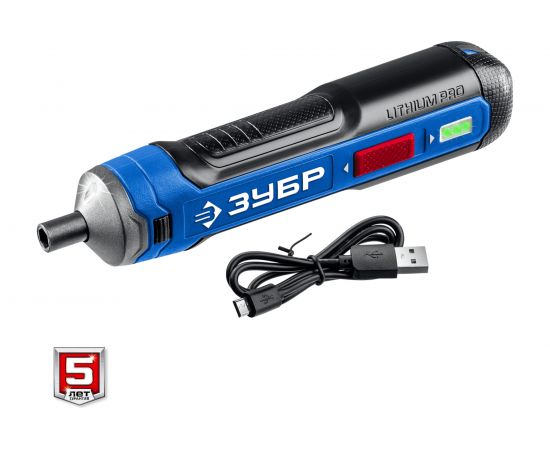 Аккумуляторная отвертка ЗУБР Профессионал 4 Vmax, в коробке PSD-4 – изображение 7