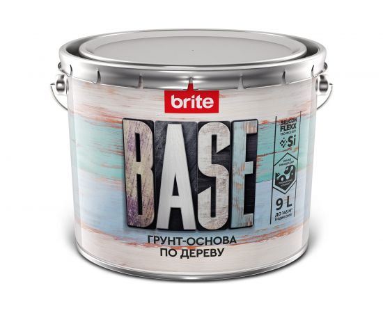 Грунт-основа по дереву BRITE FLEXX для наружных и внутренних работ, ведро 9 л 212416 