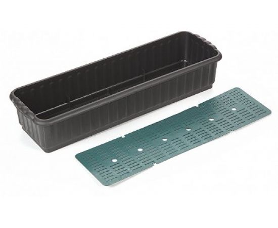 Ящик для цветов с дренажной решеткой Радиан черный 4607168310352 