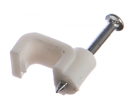 Плоская скоба ЭРА 7 мм пластиковая Б0038906 