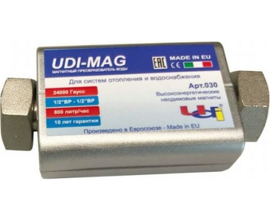 Магнитный преобразователь воды UDI MAG MEGAMAX 1/2 - 1/2 24000 Гс MEGAMAX 1/2 