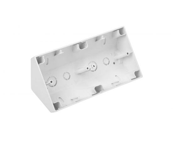 Угловая коробка Bylectrica 2-местная, для установки выключателей и розеток, серия УЮТ, белый КУ-452 