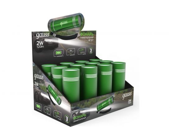 Ручной фонарь Gauss модель GFL107 2W 120lm 3xAAA LED 12/48/240 GF107 – изображение 2