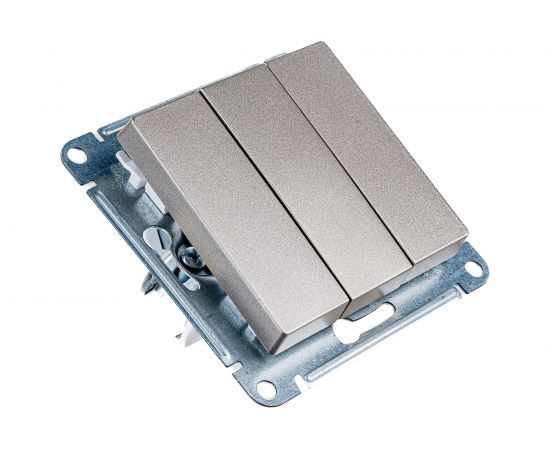 Механизм выключателя Schneider Electric 3-кл. ATLAS DESIGN сх.1+1+1 10АХ шампань ATN000531 1240320 – изображение 2