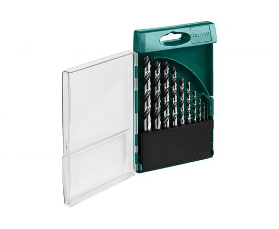 Набор сверл по металлу (10 шт; 1-10 мм) Kraftool 29651-H10 – изображение 2