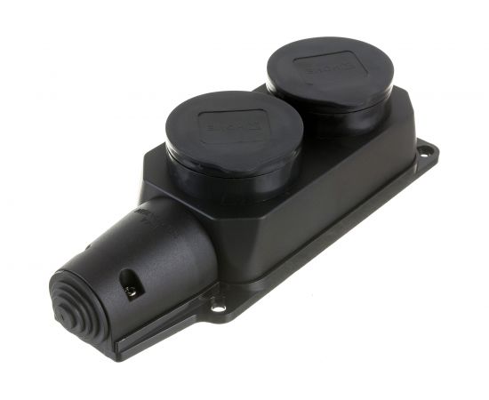 2-х местная розетка IN HOME черная 9322 4690612010274 – изображение 2