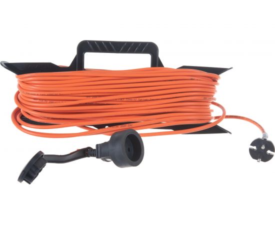 Удлинитель шнур Партнер-Электро GardenLine на рамке б/з ПВС 2х0,75 10A 40м IP 44 US201B-140OR – изображение 2