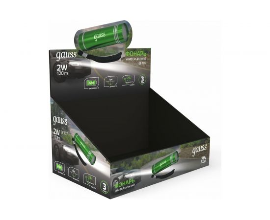 Ручной фонарь Gauss модель GFL107 2W 120lm 3xAAA LED 12/48/240 GF107 – изображение 3