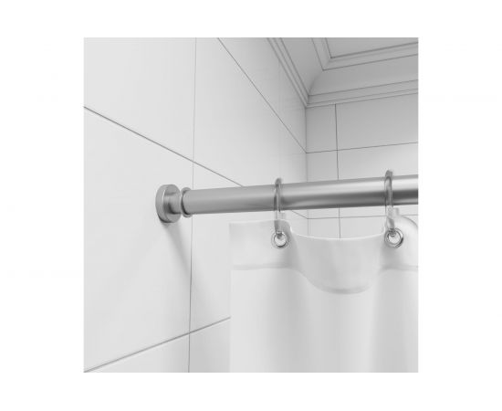 Карниз для ванной комнаты IDDIS 110-200 см, матовый хром 020A200I14 – изображение 4