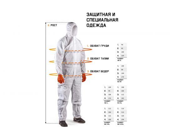 Малярный многоразовый комбинезон с наколенниками Jeta Safety Paint-Expert серый JPC155-XXL – изображение 4