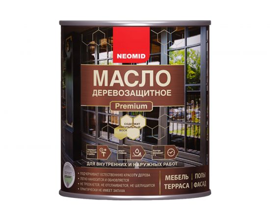Масло NEOMID деревозащитное Premium 0,75 л Синий сапфир Н-маслоPrem-0,75/син 