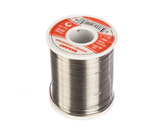 Припой с канифолью (500 гр; 1 мм; Sn60 Pb40 Flux 2.2%) REXANT 09-3363 