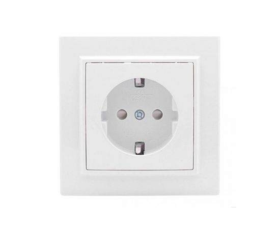 1-местная розетка EKF Минск СП с/з 16А белая с защитными шторками ERR16-028-100 