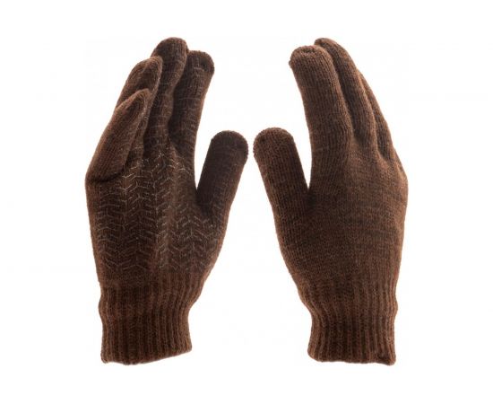 Трикотажные двойные перчатки Сибртех верблюжья и овечья шерсть, ПВХ покрытие 68635 