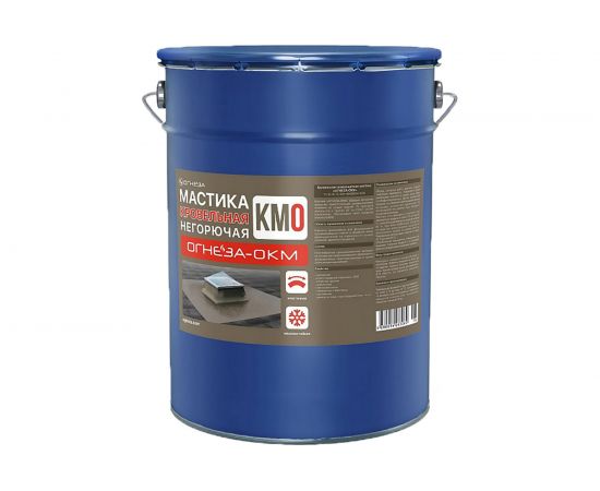 Кровельная огнезащитная мастика ОГНЕЗА ОКМ ведро 20 кг, черный 106666 
