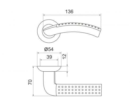 Раздельная ручка ARMADILLO Libra LD26-1SN/CP-3 матовый никель/хром 13739 – изображение 2