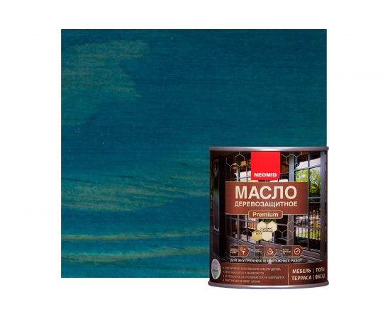 Масло NEOMID деревозащитное Premium 0,75 л Синий сапфир Н-маслоPrem-0,75/син – изображение 2