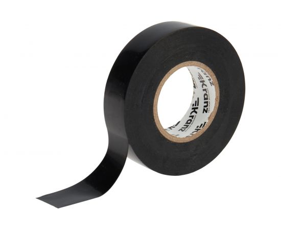 Профессиональная изолента ПВХ KRANZ 19 мм х 20 м, 0.18 мм, черная KR-09-2806 – изображение 2