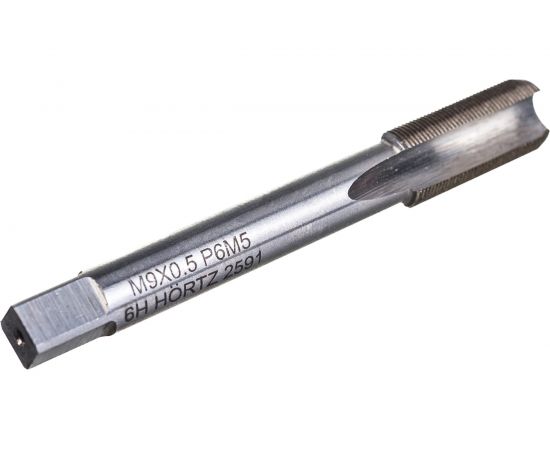 Метчик М 9x0,5 м/р комплект 2 шт. Р6М5 HORTZ 203869 – изображение 2