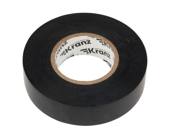 Профессиональная изолента ПВХ KRANZ 19 мм х 20 м, 0.18 мм, черная KR-09-2806 – изображение 3