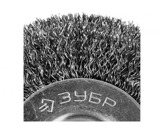 Щетка дисковая для точильно-шлифовального станка (0,3 мм, 125х12,7 мм) ЗУБР 35185-125_z02 – изображение 3