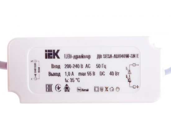 LED-драйвер IEK тип ДВ, SESA-ADH40W-SN Е, для LED светильников, 40вт LDVO0-40-0-E-K01 – изображение 4