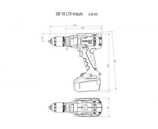 Аккумуляторный винтоверт Metabo SB 18 LTX Impuls Set 602192960 – изображение 4