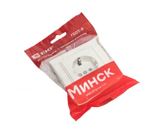 1-местная розетка EKF Минск СП с/з 16А белая с защитными шторками ERR16-028-100 – изображение 4