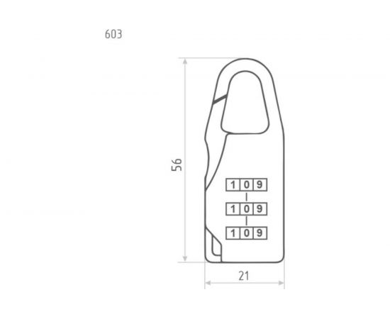 Навесной кодовый замок НОРА-М 603 черный 17079 – изображение 4