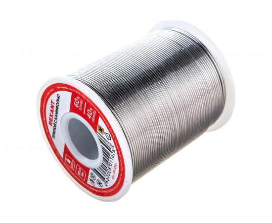 Припой с канифолью (500 гр; 1 мм; Sn60 Pb40 Flux 2.2%) REXANT 09-3363 – изображение 5