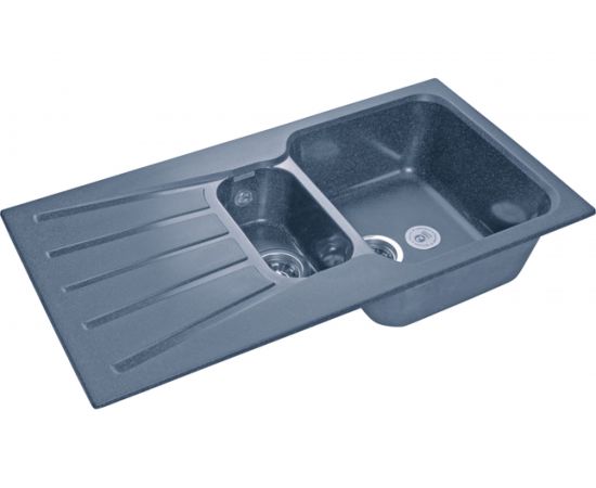 Мойка GRANFEST STANDART GF-S--940KL мрамор, 1.5 чаши+крыло, 927х492 мм, графит S-940 KL граф 