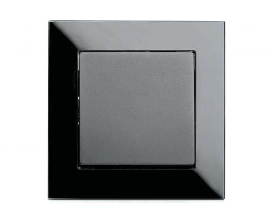 1-клавишный электрический выключатель STEKKER 250В, 10А, серия Катрин, GLS10-7003-05, черный 39505 