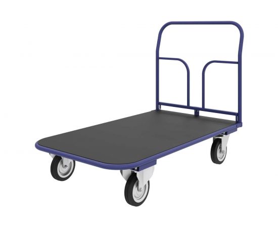 Тележка RUSKLAD платформенная со складной ручкой (система складывания ручки - педаль) ТПСР 1 ФЛ П (500x800) d125мм 