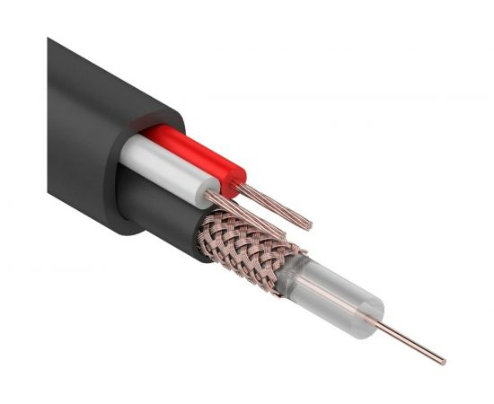 Кабель REXANT КВК-П-1,5+2x0,75 кв.мм Cu/Cu черный бухта 200 м 01-4015 