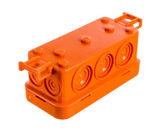 Огнестойкая коробка Экопласт JBL090 E110, о/п 90х42х40, 10 выходов, IP55, 2P, цвет оранжевый 43054HF – изображение 2