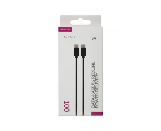 Дата-кабель Red Line Power Delivery, Type-C - Type-C, черный УТ000015784 – изображение 2