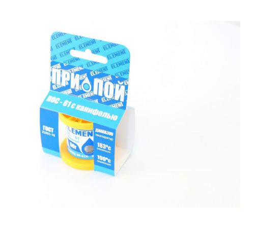 Припой ПОС 61 (1,0 мм; 100 гр. с канифолью) ELEMENT 17463 – изображение 2