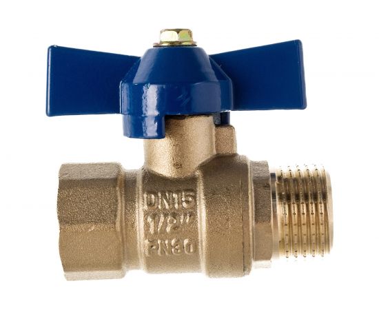 Шаровой кран ZOX 1/2 вн/нар., бабочка 519279 – изображение 2