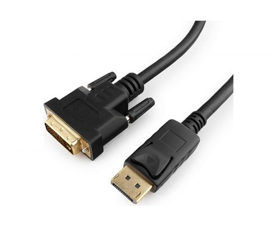 Кабель Cablexpert, DisplayPort-DVI, 1м, 20M/25M, черный, экранированный, пакет, CC-DPM-DVIM-1M – изображение 2