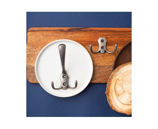 Мебельный крючок KERRON Д82 Ш45 В26, черненый старинный цинк KR 0020 BAZ – изображение 2