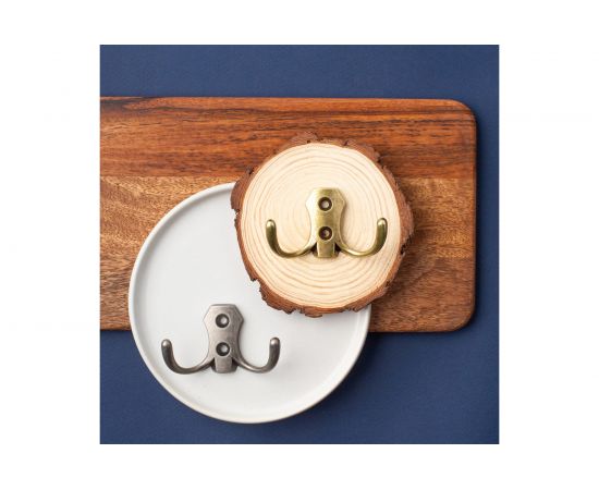 Мебельный крючок KERRON Д82 Ш45 В26, черненый старинный цинк KR 0020 BAZ – изображение 3