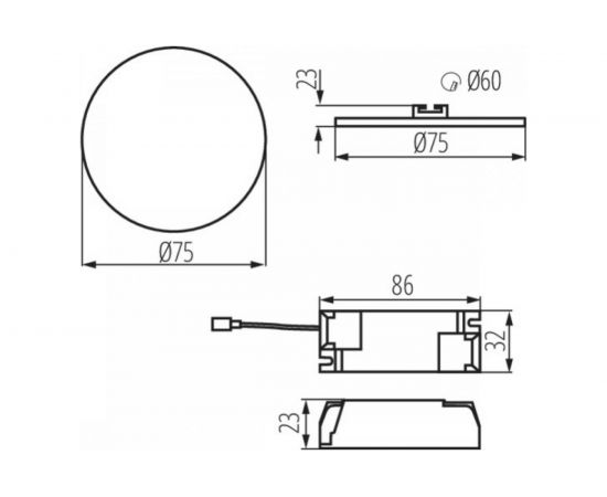 Светодиодный встраиваемый светильник KANLUX круглый AREL LED DO 6W-NW/ 29580 – изображение 3