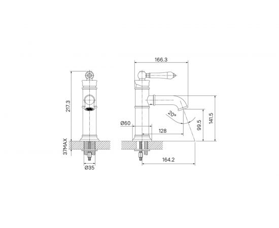 Смеситель для умывальника IDDIS Oxford OXFSB00i01 – изображение 3