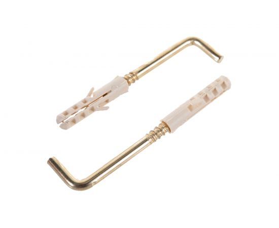 Крюк-шуруп ЕВРОПАРТНЕР L-обр. латунир. d3,9хL40 мм 2шт. 13 4821 1 – изображение 3