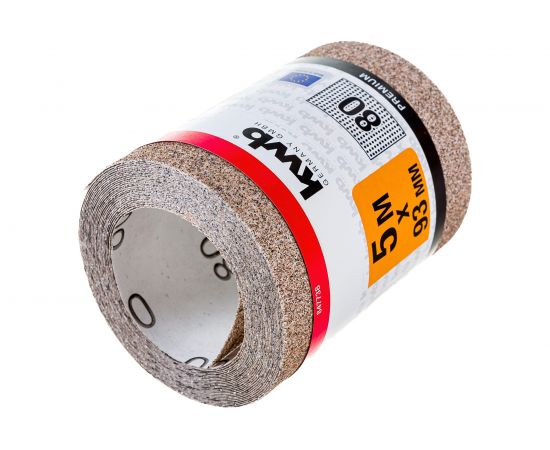 Бумага шлифовальная в рулоне kwb 5 м, 93 мм, К80 847738 – изображение 3