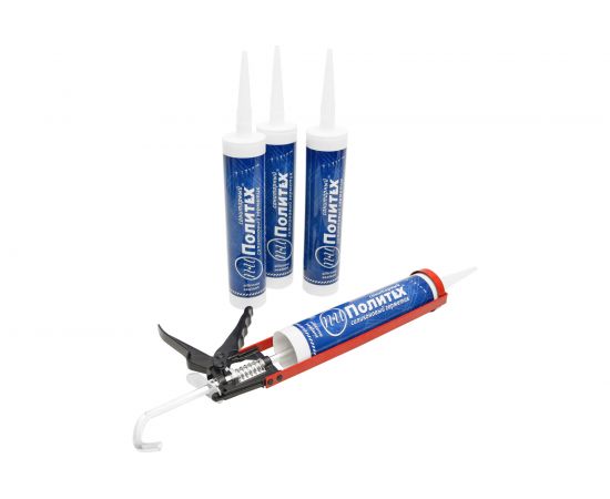 Санитарный герметик Политех силиконовый белый 280 мл 6507720 – изображение 4