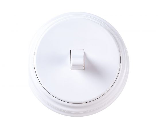 Тумблерный 1-клавишный выключатель Bylectrica А110-2203 10А открытой установки, серия РЕТРО, белый – изображение 4