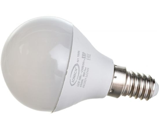 Светодиодная лампа IONICH Шар ILED-SMD2835-P45-10Вт-900Лм-230В-6500К-E14 1805 – изображение 4